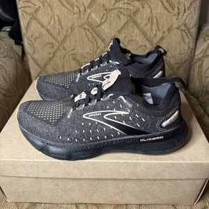 Brooks Glycerin Stealthfit 20 Womens 9.5B Shoes Black Orange Running 1203721B026
